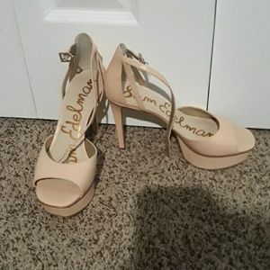 Nude Sam Edelman Platform Kayde Sandals 7.5